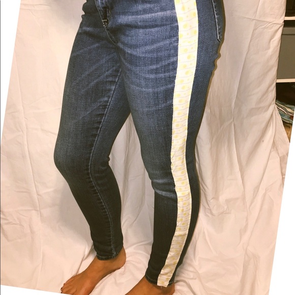 Custom polka dot stripe jeans - Picture 1 of 5